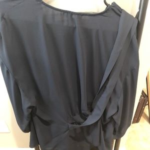 Trouve Kimono Sleeve Wrap Blouse